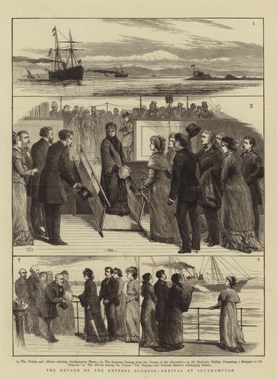 İmparatoriçe Eugenie'nin Dönüşü, Southampton'a Varış by Charles J. Staniland
