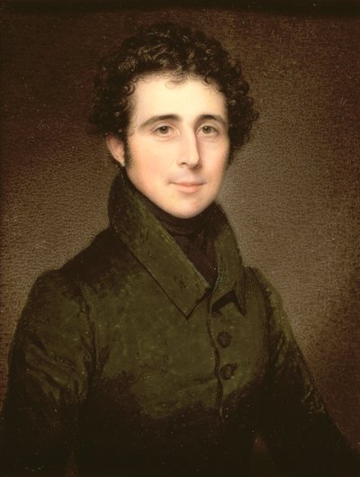 Sir Thomas William Holburne (1793-1874), Menstrie Bart, 1827 (fildişi üzerine yağ) by Charles Jagger