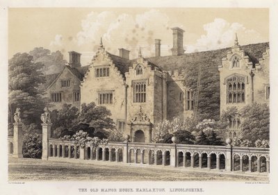 Eski malikane, Harlaxton, Lincolnshire (renkli taş) by Charles James Richardson