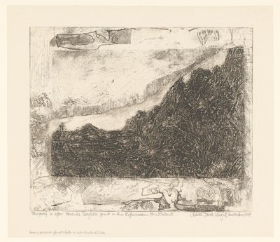 Yollar ve bir nehir ile kayalık manzara by Charles James Wright (signed by artist)