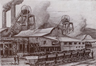 Bir Galli kömür madeni (lito) by Charles John de (after) Lacy