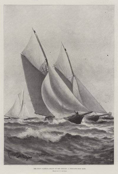 Yüzyılın İlk Yat Sezonu, Bir Boyun-Boyun Yarışı by Charles John de Lacy