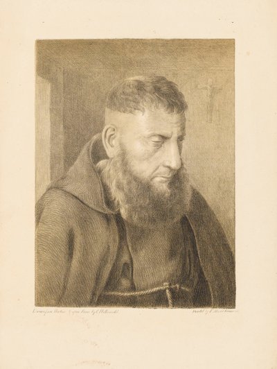Bir keşişin portresi by Charles Joseph Hullmandel
