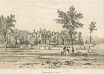 Westwood Hall: renkli litografi, nd [1832-1841] by Charles Joseph Hullmandel