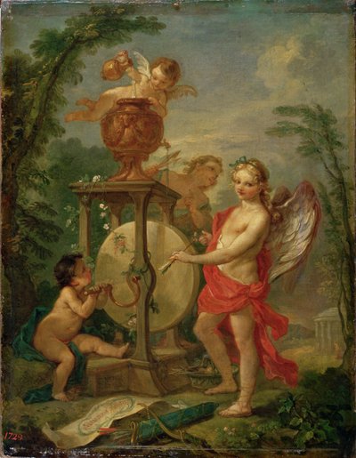 Okunu Bileyen Aşk Tanrısı, 1750 by Charles Joseph Natoire
