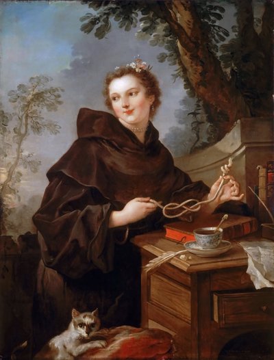 Louise Anne de Bourbon 1695-1758, Charolais Kontesi by Charles Joseph Natoire