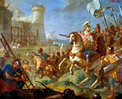Arles şehrinin kuşatması Vizigotların kralı II. Theodoric tarafından Charles Joseph Natoire (Charles Joseph Natoire) by Charles Joseph Natoire