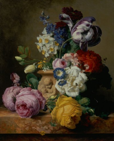 Çiçeklerin Natürmort by Charles Joseph Node