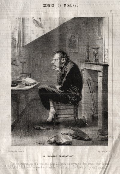Ahlak Sahneleri: Utanç Verici Sorun.... by Charles Joseph Traviès de Villers