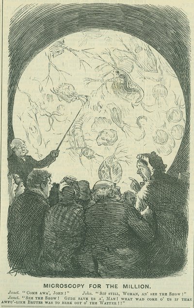 Milyonlarca için Mikroskopi: 1878 (gravür) by Charles Keene
