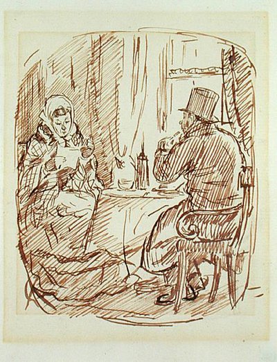 Kömür kıtlığı (kağıt üzerine kalem ve kahverengi mürekkep) by Charles Keene