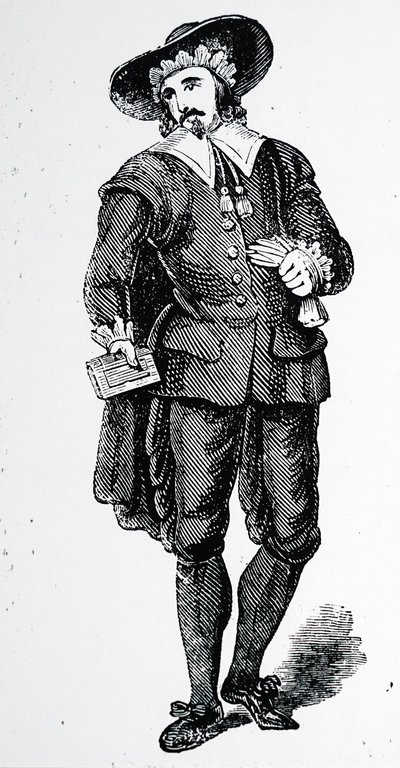 Püriten giysili adam by Charles Knight