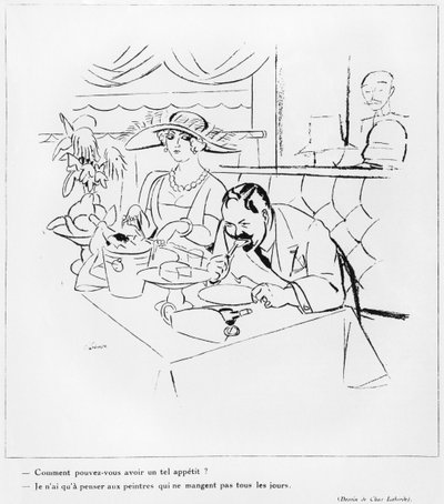 Yemek, 'L'Amour de l'Art'dan bir illüstrasyon, 1925 by Charles Laborde