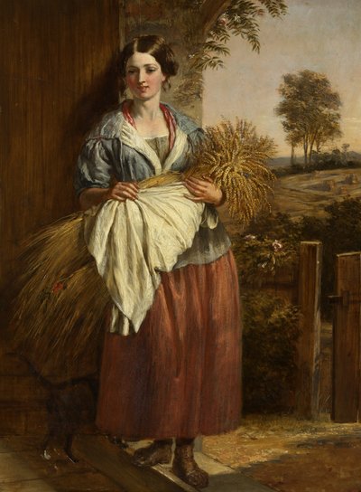 Gleaner (panelde yağ) by Charles Landseer