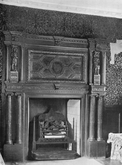 1953 Mantel Parçası: Eski El Yapımı Flok Kağıdı by Charles Latham
