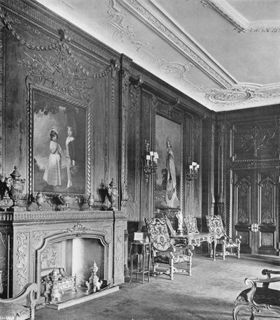 Knowsley Hall: Meşe Misafir Odası by Charles Latham