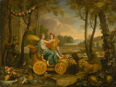 Dört Elementin Alegorisi: Dünya. Kral Louis XIV için bir goblen tasarımı, c. 1680. by Charles Le Brun