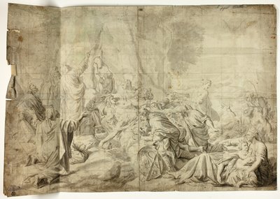 Musa Kayadan Su Çekiyor by Charles Le Brun