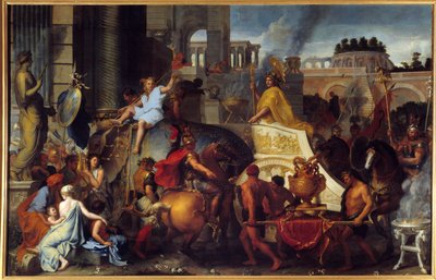 İskender'in Zaferi veya Babil'de Büyük İskender'in Antre'si Charles Lebrun (Le Brun) (1619-1690) tarafından 17. yüzyıl Güneşi. 4,5x7,7 m by Charles Le Brun