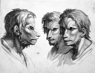 Kurt adamın (kurt adam) üç yüzü - Le brun tarafından by Charles Le Brun