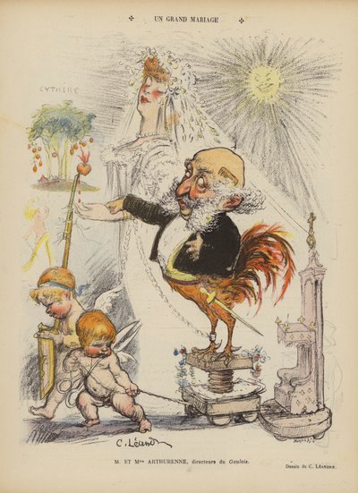 Harika bir evlilik. Le Rire için İllüstrasyon by Charles Leandre