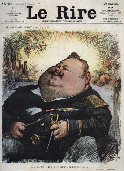 Portekiz Kralı I. Charles (1863-1908) - Portekiz ve Algarves Kralı I. Carlos - Charles Leandre
