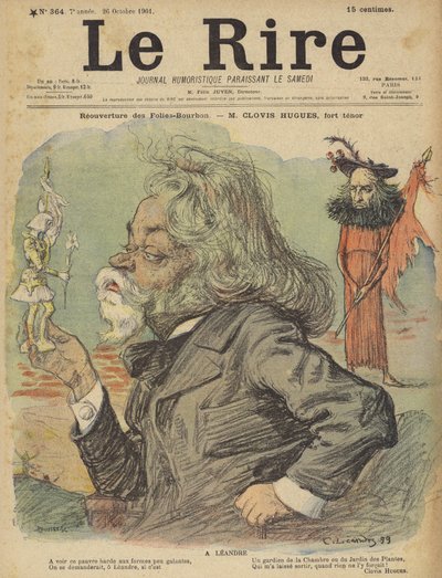 Clovis Hugues, Le Rire için İllüstrasyon by Charles Leandre