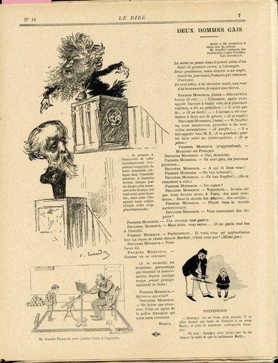 Charles Leandre'nin (1862-1934) Le Rire'deki çizimi by Charles Leandre