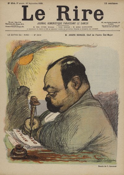 Joseph Reinach, Le Rire için İllüstrasyon by Charles Leandre