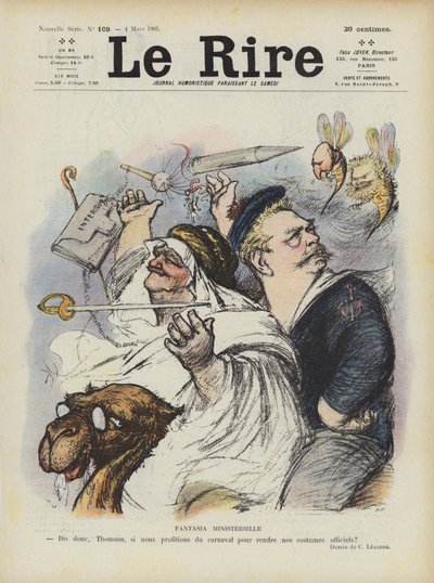 Bakanlık fantezisi. Le Rire için İllüstrasyon by Charles Leandre