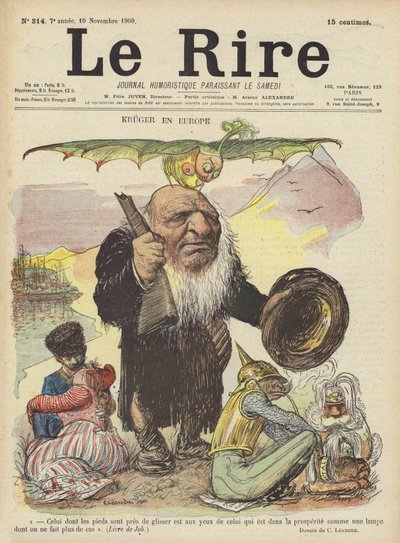 Paul Kruger, Le Rire için İllüstrasyon by Charles Leandre