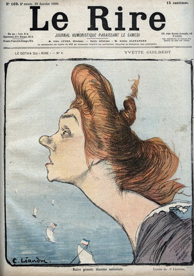 Şarkıcı Yvette Guilbert