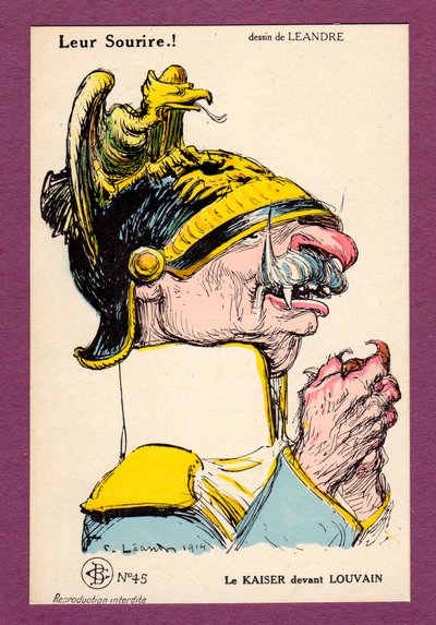 Kartpostal, Renklerde Hiciv by Charles Leandre
