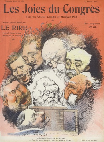 Kongre sevinci. Le Rire için İllüstrasyon by Charles Leandre
