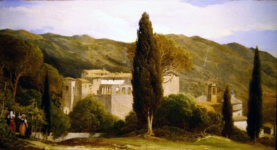 Roma yakınlarında Panoramik Görünüm (detay) (kağıt üzeri yağlı boya) (ayrıca bkz. 358270) by Charles Lock Eastlake