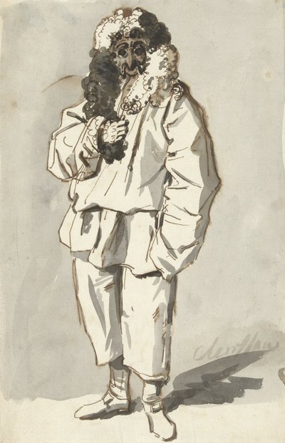 Shrove Salı Kostümlü Roman Polichinelle by Charles Louis Clerisseau