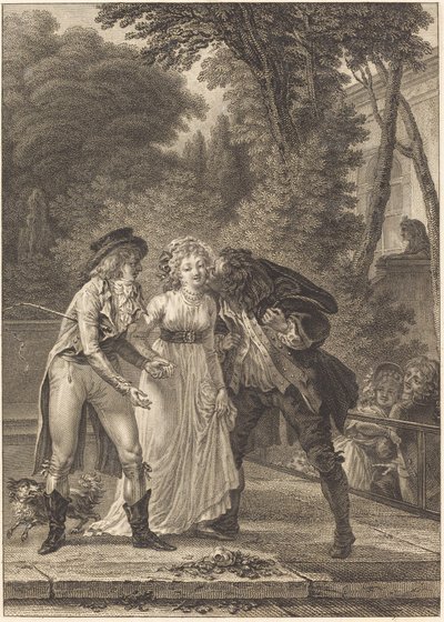Öpücük geri döndü: Öpücük geri döndü by Charles Louis Lingée after Jacques Louis François Touzé
