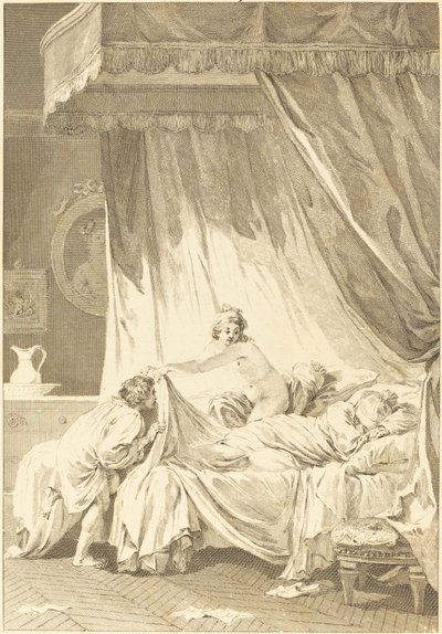 Mona Lisa: Yatak by Charles Louis Lingée after Jean Honoré Fragonard