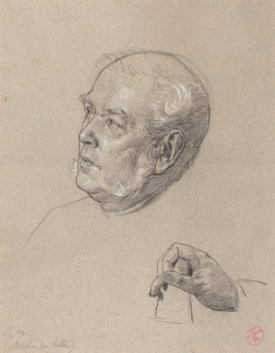 Zar atan bir adamın başı ve eli by Charles Louis Lucien Muller