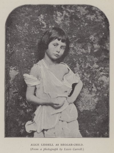 Alice Liddell, Dilenci Çocuk rolünde (s/b fotoğraf) by Charles Lutwidge Dodgson