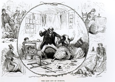 Mizahtan Uzak Aslan (gravür) (b/w fotoğraf) by Charles M. Gorway