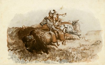 Bufalo Avı, C. M. Russell by Charles Marion Russell