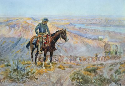 Vagon Patronu (tuval üzerine yağlı boya) by Charles Marion Russell