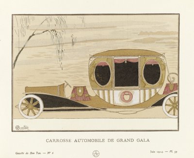 Grand Gala Otomobil Antrenörü, pub. 1914 (kalıp baskısı) by Charles Martin