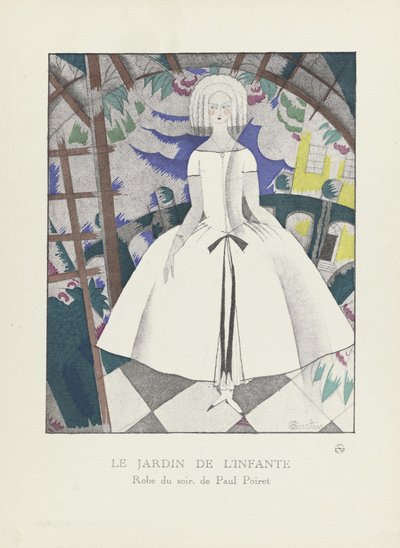 Moda Plakaları Koleksiyonundan Le Jardin de lInfante, 1920 (şablon baskı) by Charles Martin