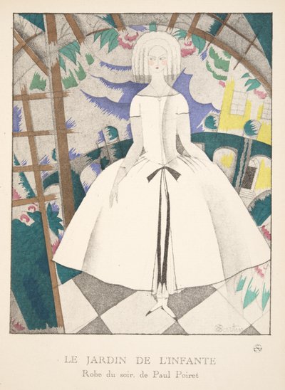 Moda Plakaları Koleksiyonundan Le Jardin de lInfante, 1920 (şablon baskı) by Charles Martin