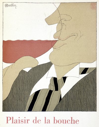 Ağız zevki - Charles Martin (1884-1934) tarafından çizilen “” Monseigneur le vin” de, Nicolas Kuruluşları kitapçığı by Charles Martin