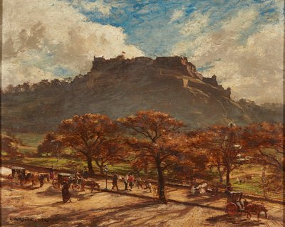 Edinburgh Kalesi (tuval üzerine yağlı boya) by Charles Martin Hardie