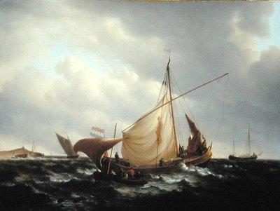 Hollandalı Tekne Denize Açılıyor by Charles Martin Powell