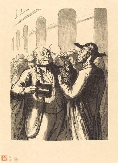 Evrensel Sergi: Turnikelerde Fotoğrafların İncelenmesi by Charles Maurand after Honoré Daumier